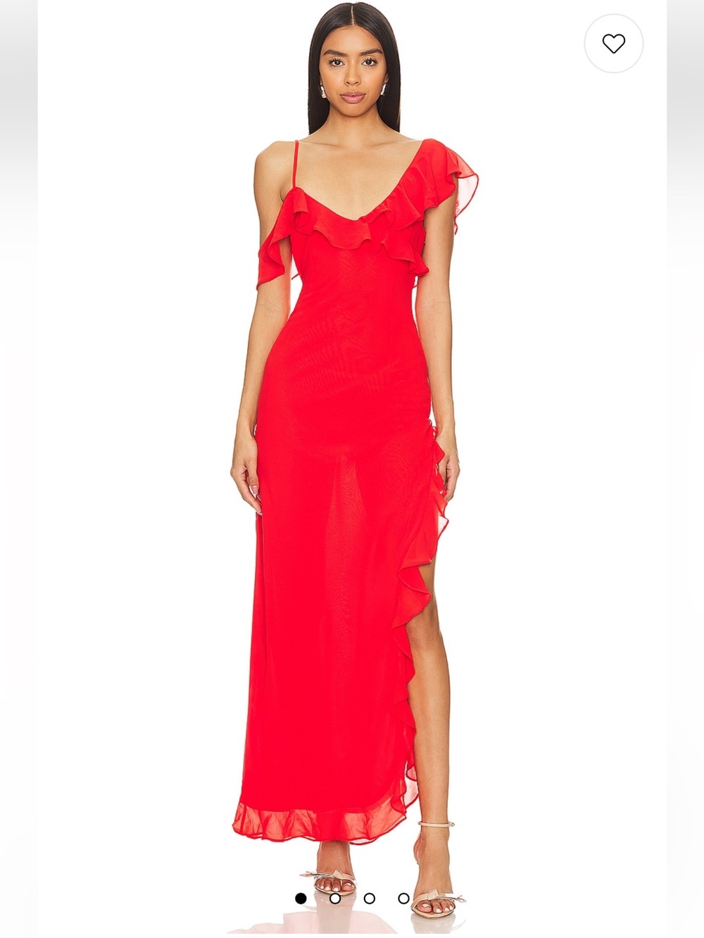 NWT-Runway the label ruffle maxi winnie dress XS